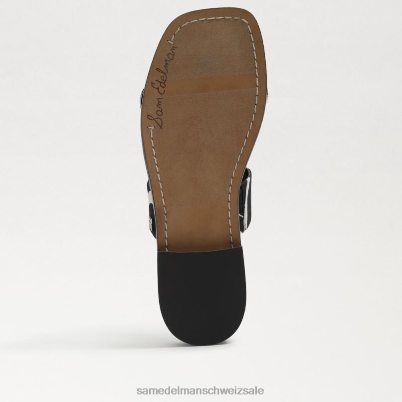 CH Sam Edelman Frauen Hera Slide-Sandale schwarz/natürliches Zebra X2J86741 Schuhwerk