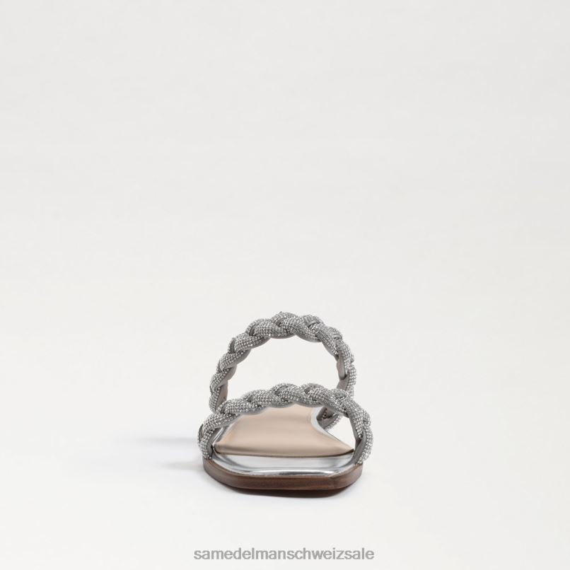 CH Sam Edelman Frauen Inette-Slide-Sandale weiches Silber X2J86693 Schuhwerk