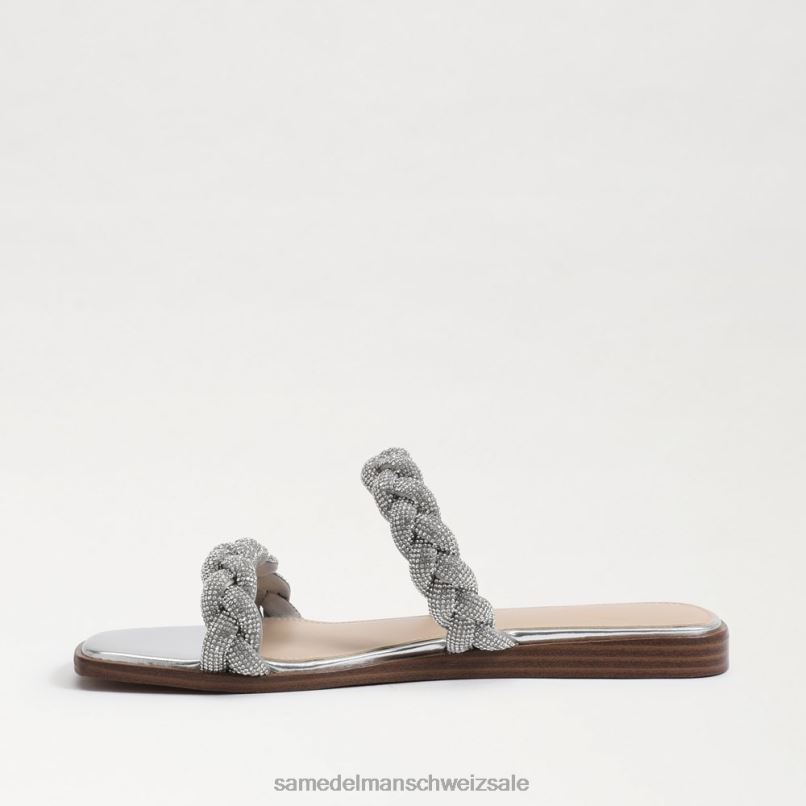 CH Sam Edelman Frauen Inette-Slide-Sandale weiches Silber X2J86693 Schuhwerk