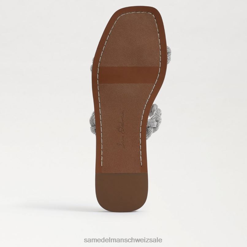 CH Sam Edelman Frauen Inette-Slide-Sandale weiches Silber X2J86693 Schuhwerk