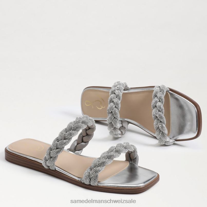 CH Sam Edelman Frauen Inette-Slide-Sandale weiches Silber X2J86693 Schuhwerk