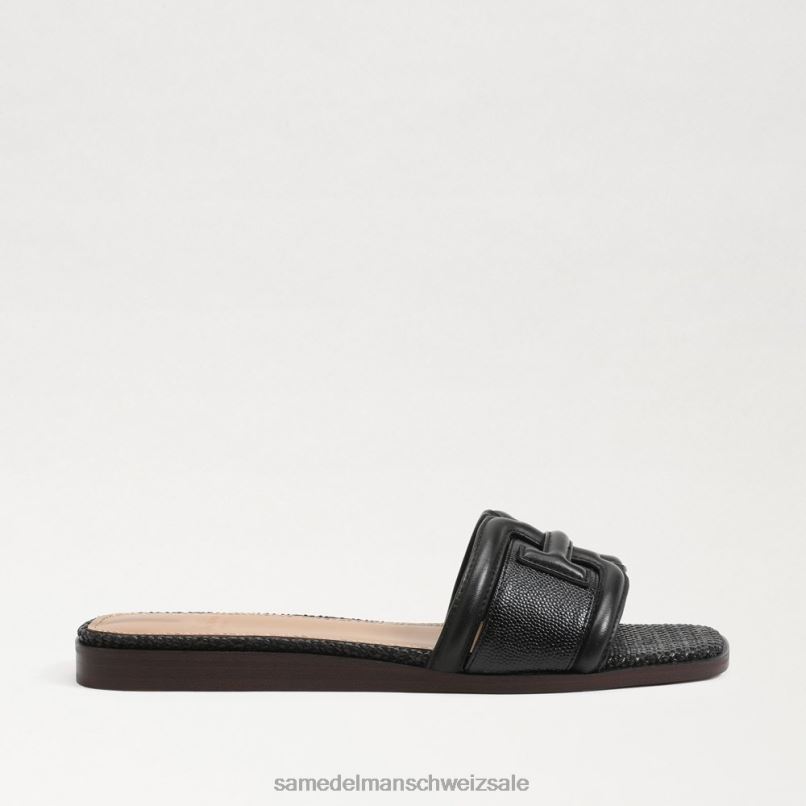 CH Sam Edelman Frauen Irina Slide-Sandale schwarze Eidechse X2J863 Schuhwerk