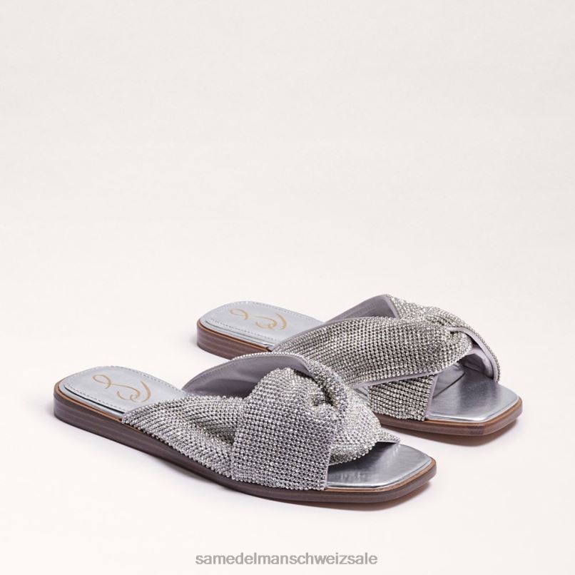 CH Sam Edelman Frauen Issie Slide-Sandale Silber X2J86466 Schuhwerk
