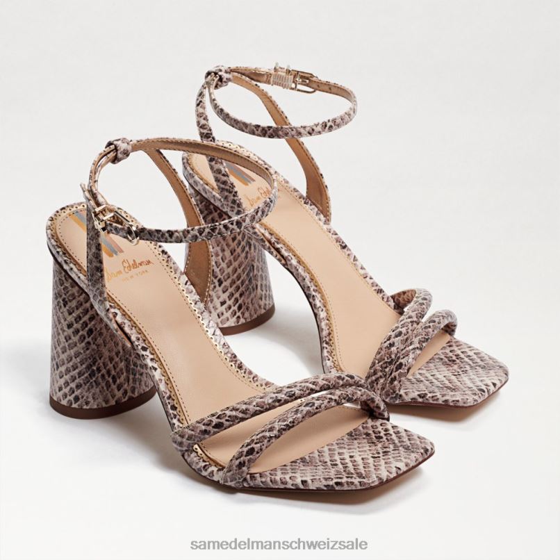 CH Sam Edelman Frauen Kia-Sandale mit Blockabsatz Roccia Mamba-Schlange X2J8699 Schuhwerk