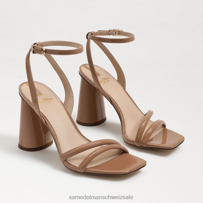 CH Sam Edelman Frauen Kia-Sandale mit Blockabsatz Rosa-Rouge-Patent X2J86115 Schuhwerk