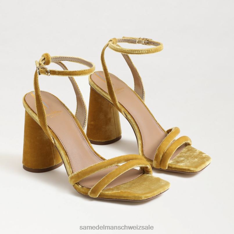 CH Sam Edelman Frauen Kia-Sandale mit Blockabsatz Safransamt X2J86100 Schuhwerk