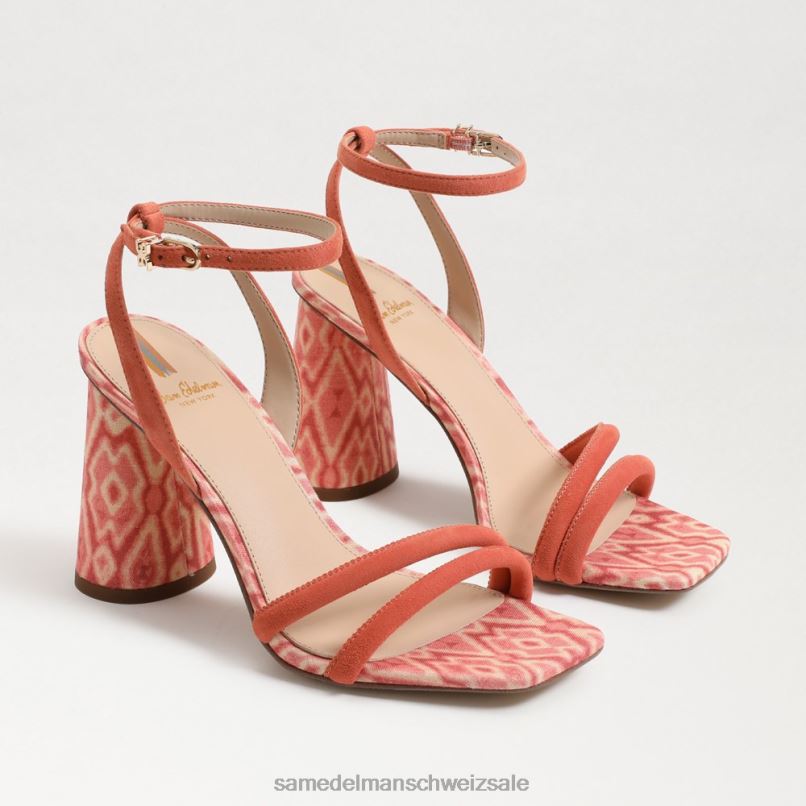 CH Sam Edelman Frauen Kia-Sandale mit Blockabsatz Terrakottarosa X2J86120 Schuhwerk