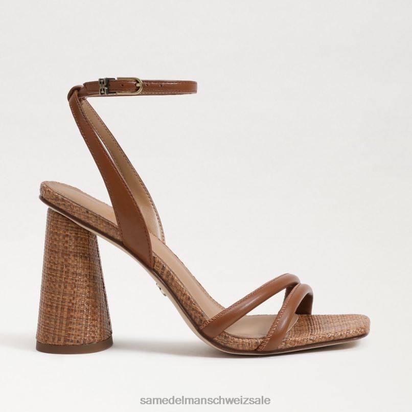 CH Sam Edelman Frauen Kia-Sandale mit Blockabsatz reichhaltiger Cognac X2J86109 Schuhwerk