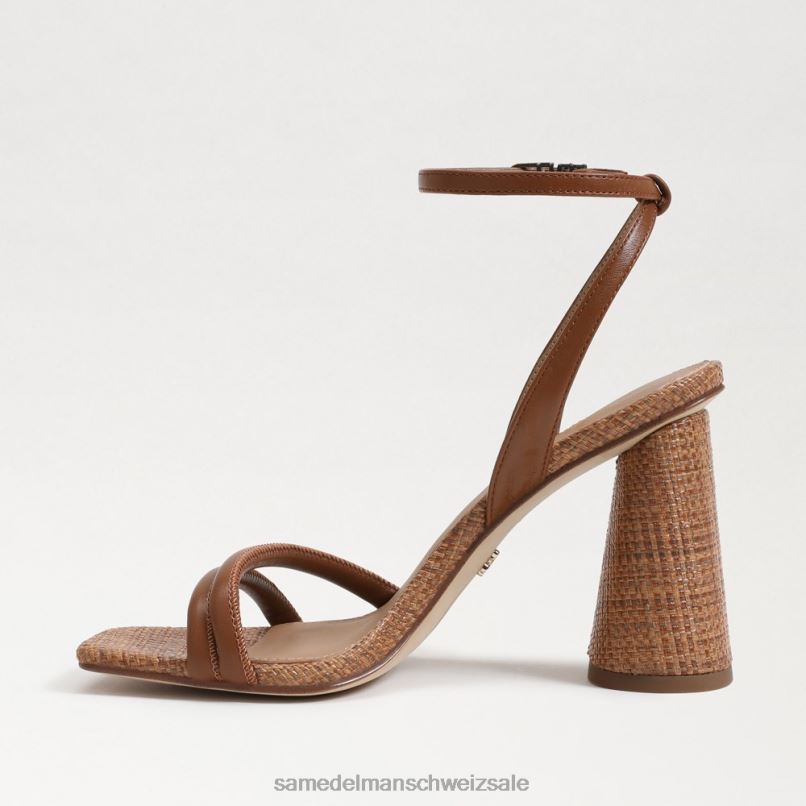 CH Sam Edelman Frauen Kia-Sandale mit Blockabsatz reichhaltiger Cognac X2J86109 Schuhwerk