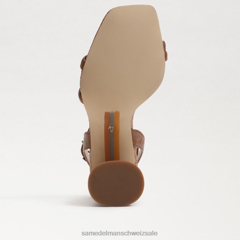 CH Sam Edelman Frauen Kia-Sandale mit Blockabsatz reichhaltiger Cognac X2J86109 Schuhwerk