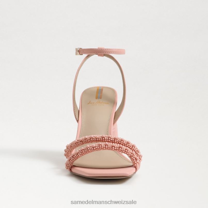 CH Sam Edelman Frauen Kia-Sandale mit Perlenblockabsatz Korallenpfirsich X2J86711 Schuhwerk