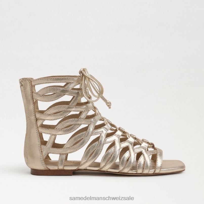 CH Sam Edelman Frauen Lara Gladiator-Sandale Gold Blatt X2J86945 Schuhwerk