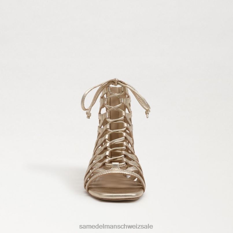 CH Sam Edelman Frauen Lara Gladiator-Sandale Gold Blatt X2J86945 Schuhwerk