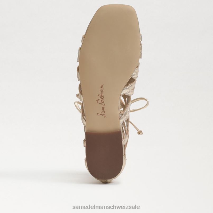 CH Sam Edelman Frauen Lara Gladiator-Sandale Gold Blatt X2J86945 Schuhwerk