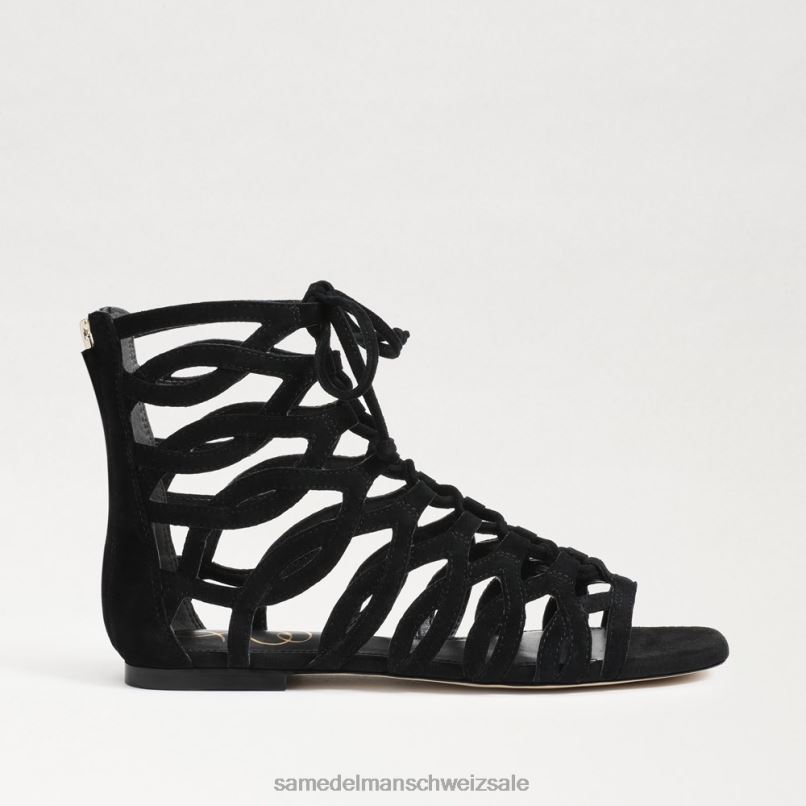 CH Sam Edelman Frauen Lara Gladiator-Sandale schwarzes Wildleder X2J86946 Schuhwerk