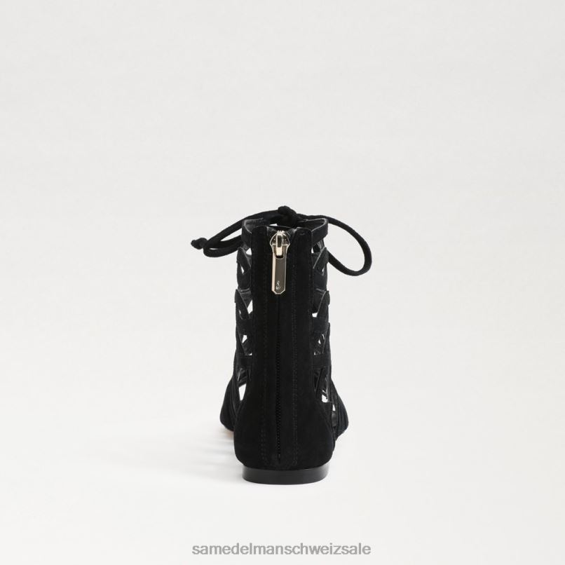 CH Sam Edelman Frauen Lara Gladiator-Sandale schwarzes Wildleder X2J86946 Schuhwerk