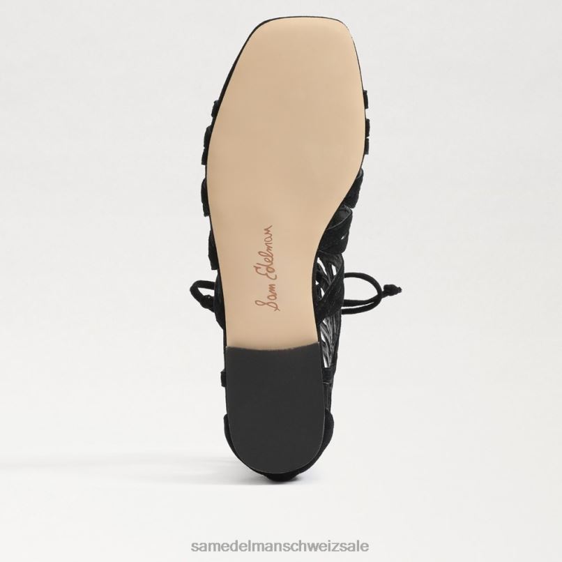 CH Sam Edelman Frauen Lara Gladiator-Sandale schwarzes Wildleder X2J86946 Schuhwerk
