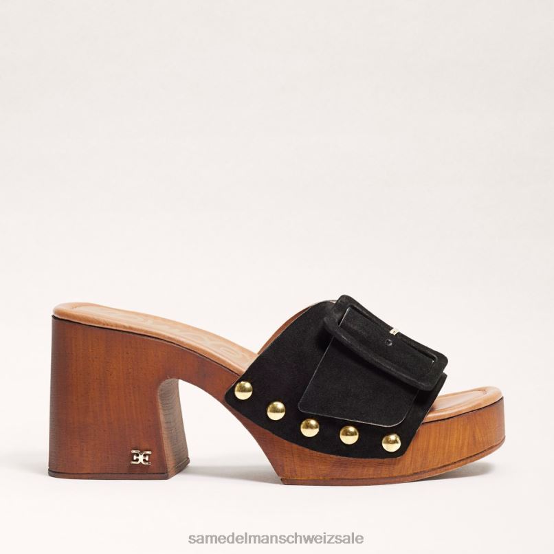 CH Sam Edelman Frauen Marcia-Plateausandale schwarzes Wildleder X2J8660 Schuhwerk