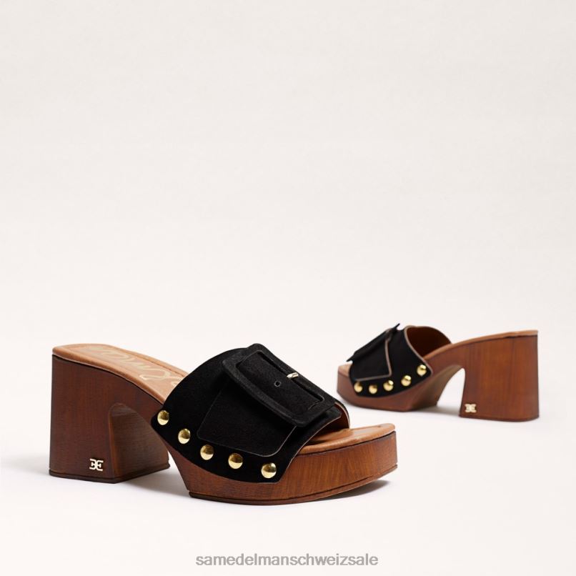 CH Sam Edelman Frauen Marcia-Plateausandale schwarzes Wildleder X2J8660 Schuhwerk