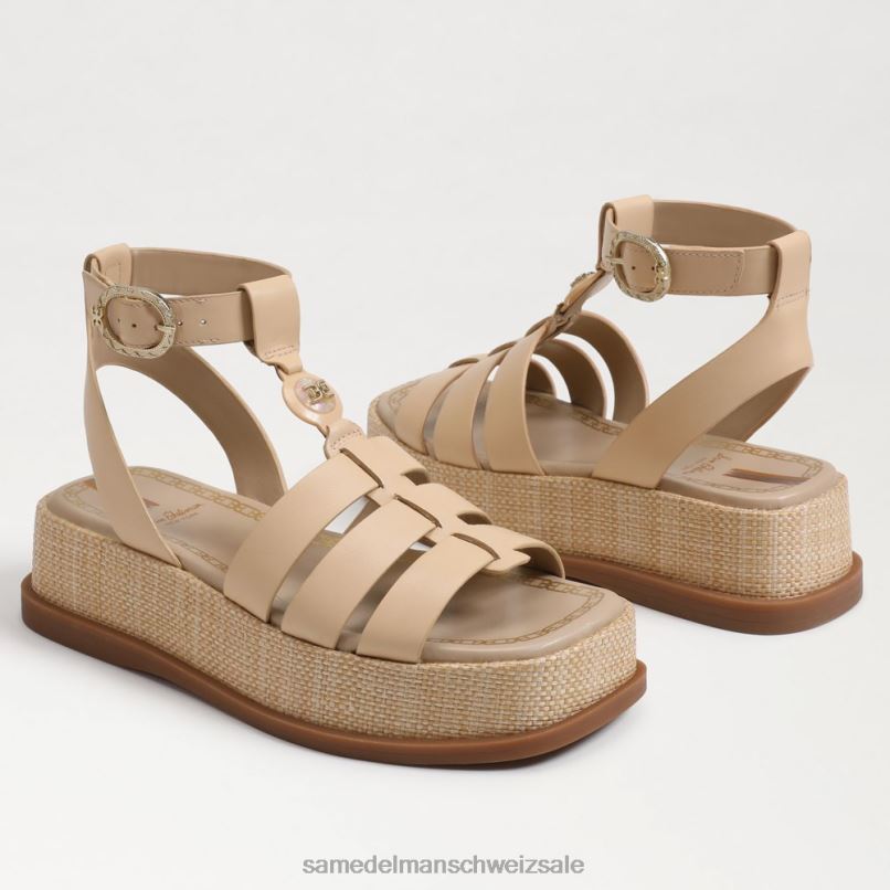 CH Sam Edelman Frauen Naima Plateau-Gladiator-Sandale gebleichter Weizen X2J86944 Schuhwerk