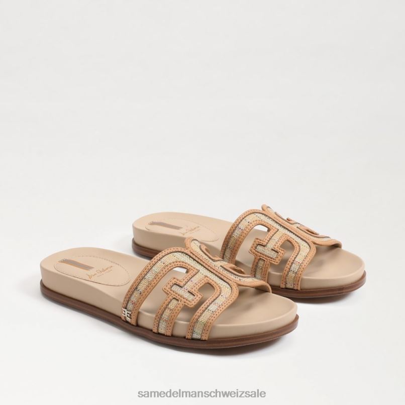 CH Sam Edelman Frauen Nettie Multi-Slide-Sandale Natürlicher Multi-Bast X2J86424 Schuhwerk