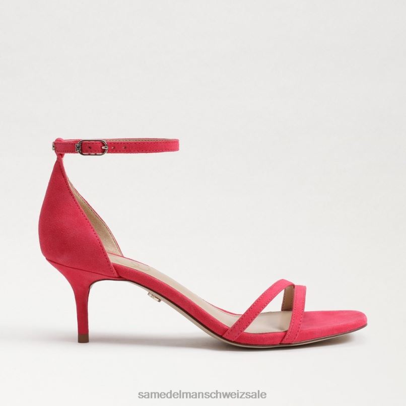 CH Sam Edelman Frauen Pfingstrosen-Sandale mit Kätzchenabsatz Ultra-Fuchsia-Wildleder X2J86507 Schuhwerk