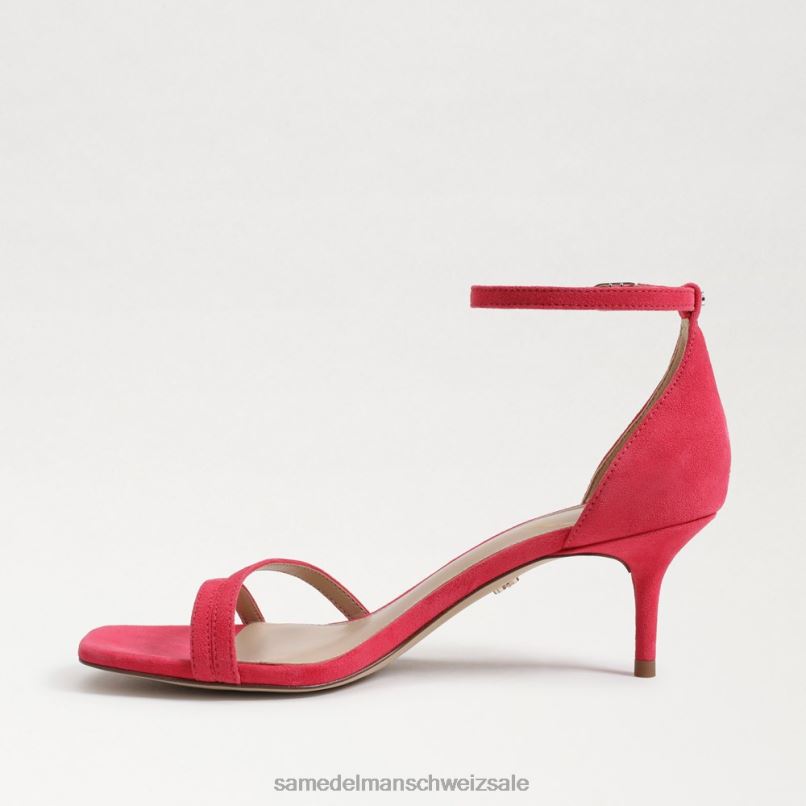 CH Sam Edelman Frauen Pfingstrosen-Sandale mit Kätzchenabsatz Ultra-Fuchsia-Wildleder X2J86507 Schuhwerk