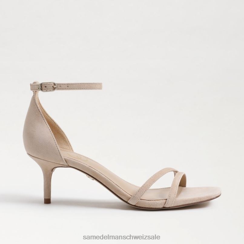 CH Sam Edelman Frauen Pfingstrosen-Sandale mit Kätzchenabsatz goldbraunes Wildleder X2J86504 Schuhwerk