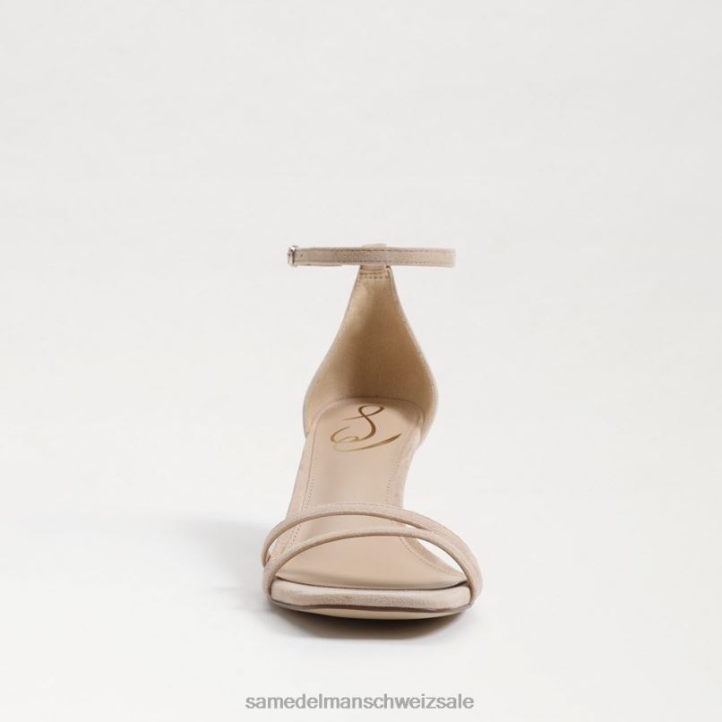 CH Sam Edelman Frauen Pfingstrosen-Sandale mit Kätzchenabsatz goldbraunes Wildleder X2J86504 Schuhwerk