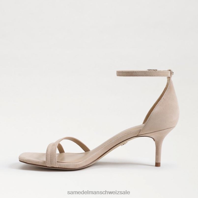 CH Sam Edelman Frauen Pfingstrosen-Sandale mit Kätzchenabsatz goldbraunes Wildleder X2J86504 Schuhwerk