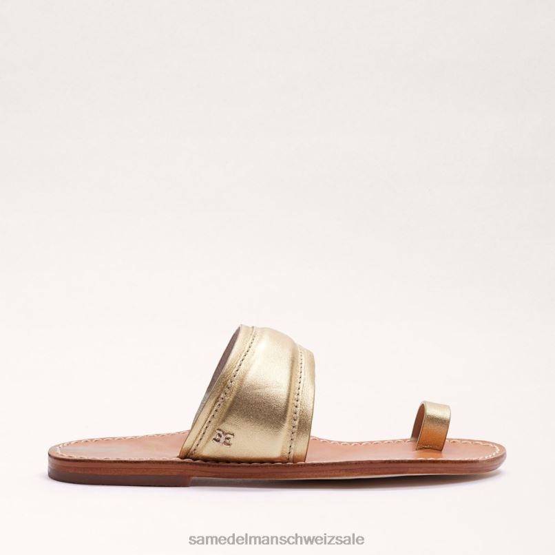 CH Sam Edelman Frauen Sandale „Margit“ mit Zehenring Bernstein Gold X2J86257 Schuhwerk