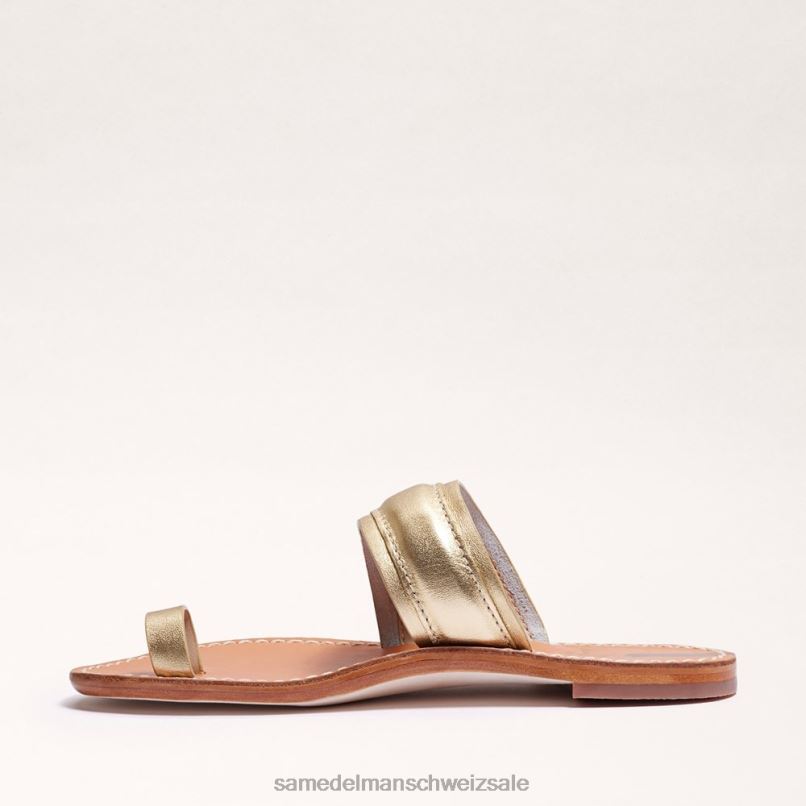 CH Sam Edelman Frauen Sandale „Margit“ mit Zehenring Bernstein Gold X2J86257 Schuhwerk
