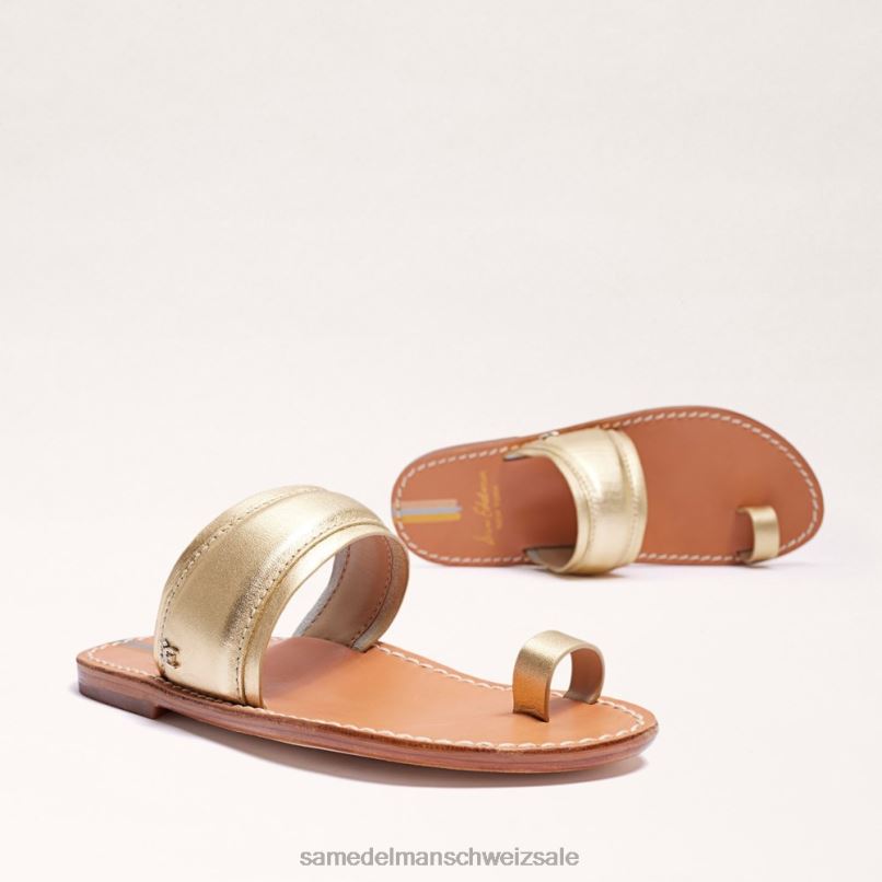 CH Sam Edelman Frauen Sandale „Margit“ mit Zehenring Bernstein Gold X2J86257 Schuhwerk