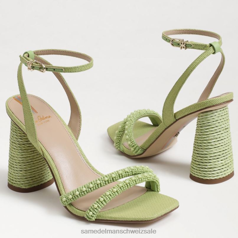 CH Sam Edelman Frauen Sandale mit Blockabsatz und Perlen von Kia Sommerperle X2J86490 Schuhwerk