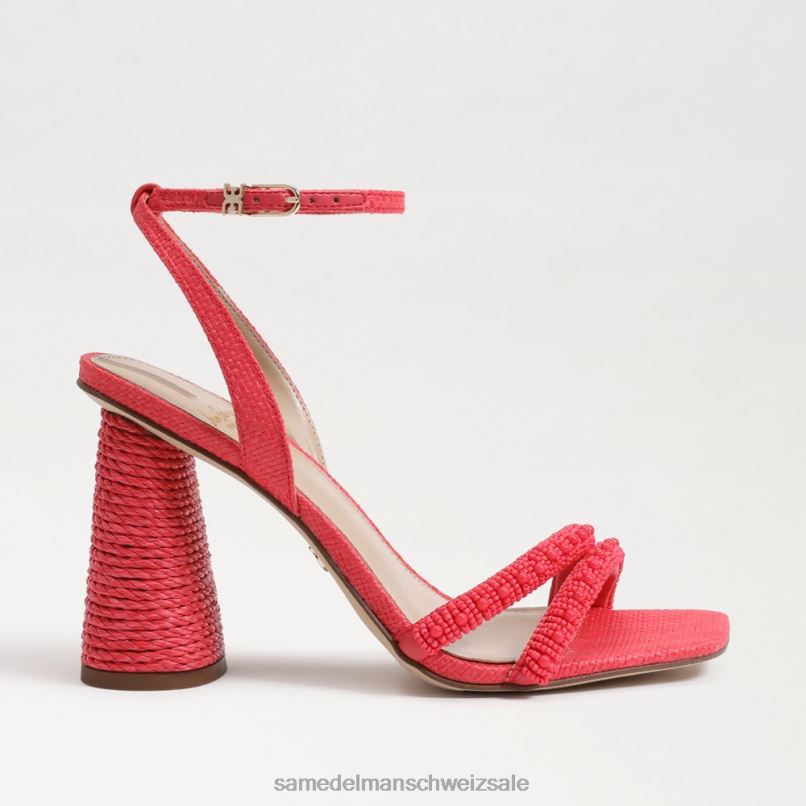 CH Sam Edelman Frauen Sandale mit Blockabsatz und Perlen von Kia baros rosa X2J86487 Schuhwerk