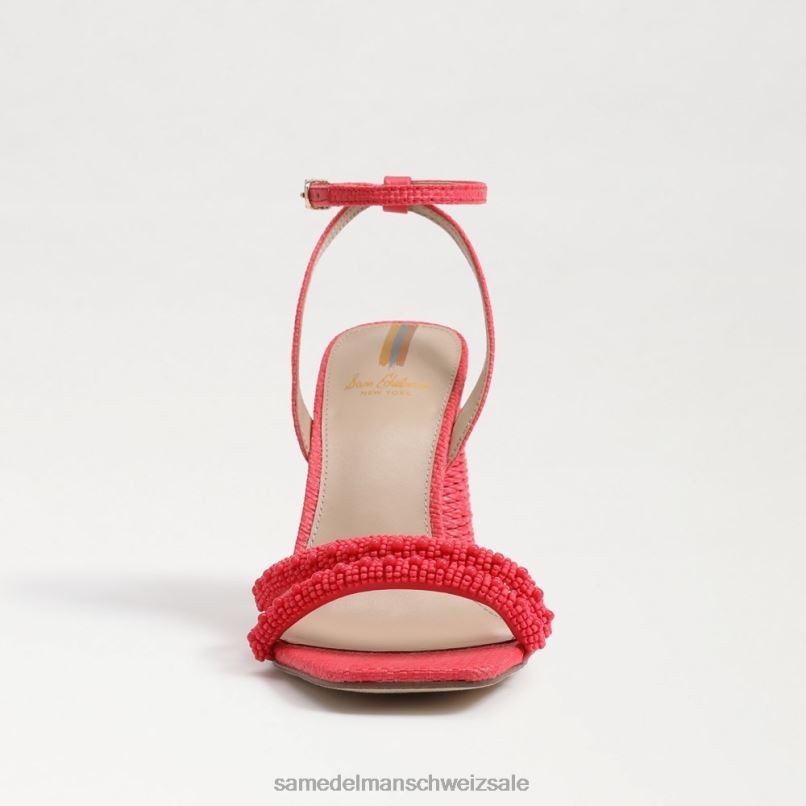 CH Sam Edelman Frauen Sandale mit Blockabsatz und Perlen von Kia baros rosa X2J86487 Schuhwerk