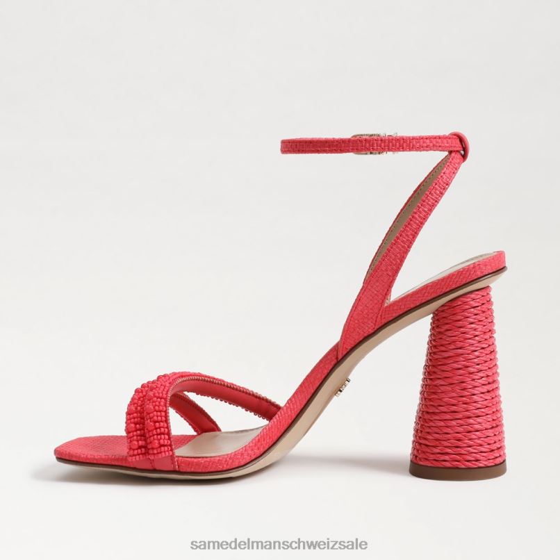 CH Sam Edelman Frauen Sandale mit Blockabsatz und Perlen von Kia baros rosa X2J86487 Schuhwerk