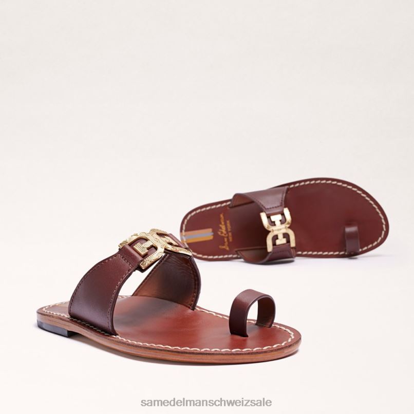 CH Sam Edelman Frauen Sandale mit Zehenring von Maxime Ahorn-Bourbon X2J86256 Schuhwerk