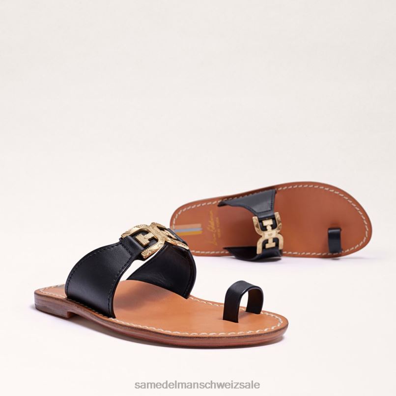 CH Sam Edelman Frauen Sandale mit Zehenring von Maxime Schwarz X2J86255 Schuhwerk
