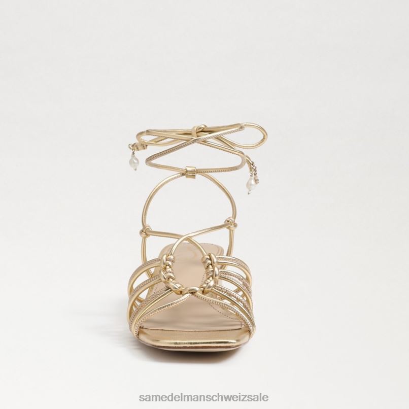 CH Sam Edelman Frauen Westley Schnürsandale mit Blockabsatz Bernstein Gold X2J86399 Schuhwerk