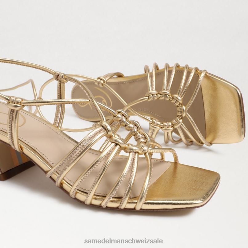 CH Sam Edelman Frauen Westley Schnürsandale mit Blockabsatz Bernstein Gold X2J86399 Schuhwerk