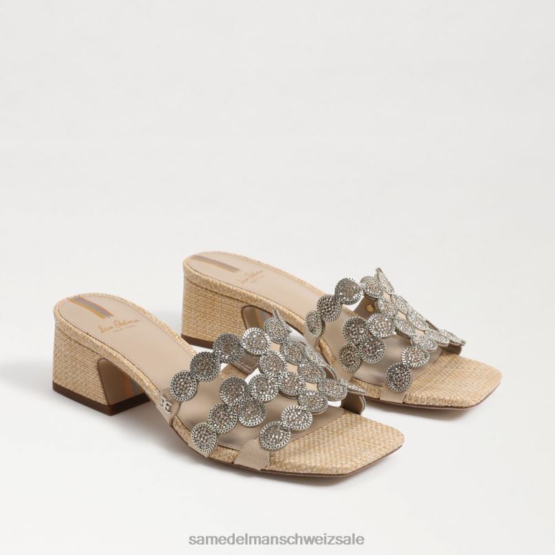 CH Sam Edelman Frauen Winter-Sandale mit Blockabsatz Gold Blatt X2J86185 Schuhwerk