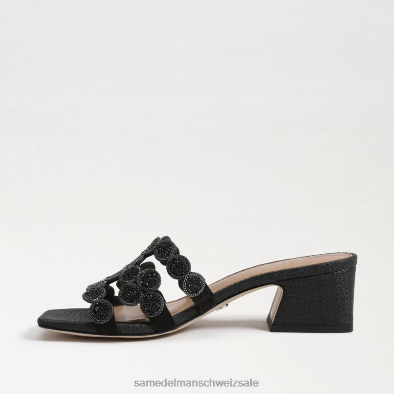 CH Sam Edelman Frauen Winter-Sandale mit Blockabsatz Schwarz X2J86186 Schuhwerk