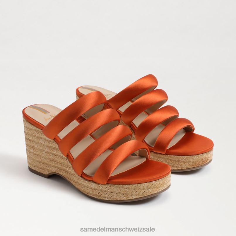 CH Sam Edelman Frauen Yuki-Plateau-Keilabsatz Kali-Orange X2J86684 Schuhwerk