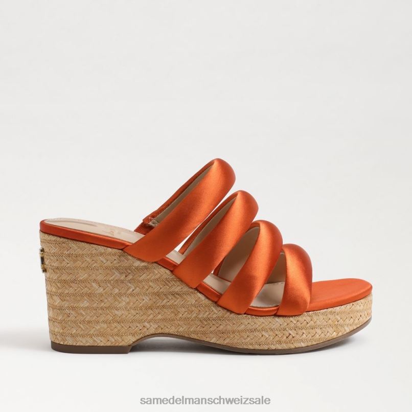 CH Sam Edelman Frauen Yuki-Plateau-Keilabsatz Kali-Orange X2J86684 Schuhwerk