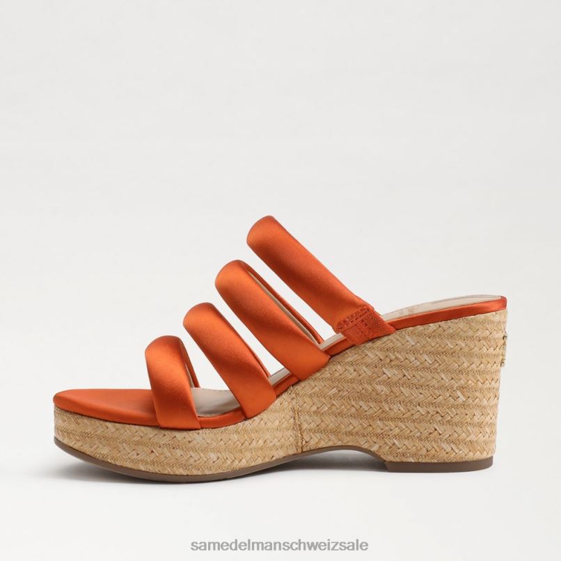 CH Sam Edelman Frauen Yuki-Plateau-Keilabsatz Kali-Orange X2J86684 Schuhwerk