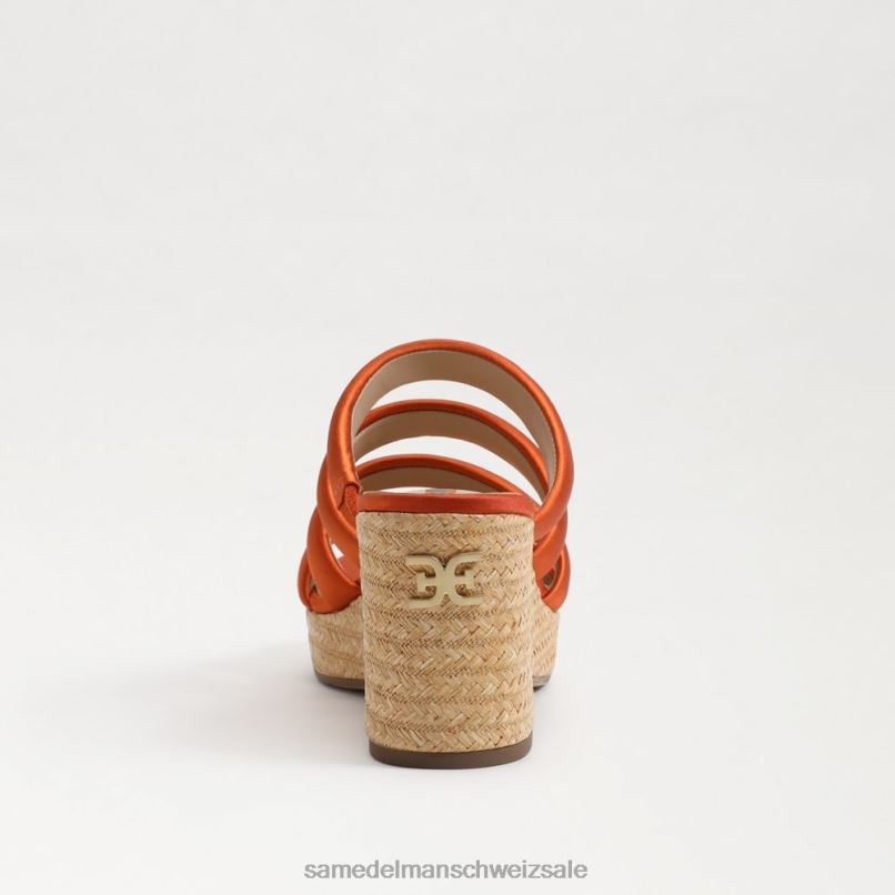 CH Sam Edelman Frauen Yuki-Plateau-Keilabsatz Kali-Orange X2J86684 Schuhwerk