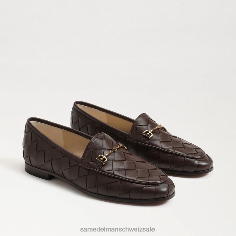 CH Sam Edelman Frauen Gewebter Loafer „Loraine“. dunkle Schokolade X2J86516 Schuhwerk