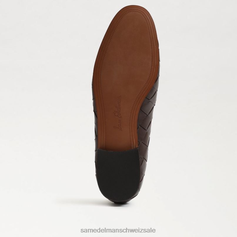 CH Sam Edelman Frauen Gewebter Loafer „Loraine“. dunkle Schokolade X2J86516 Schuhwerk