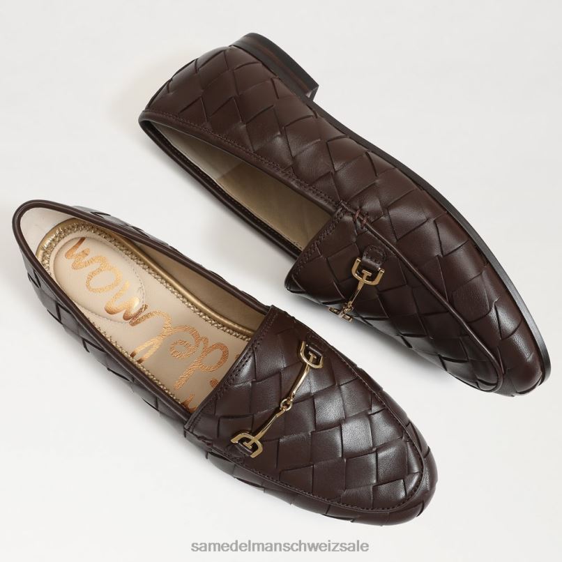 CH Sam Edelman Frauen Gewebter Loafer „Loraine“. dunkle Schokolade X2J86516 Schuhwerk
